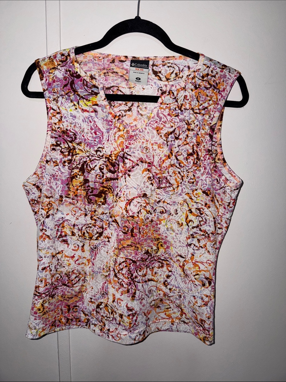 Columbia Women’s Printed Sleeveless Tank Top - Pink, Gold, Brown